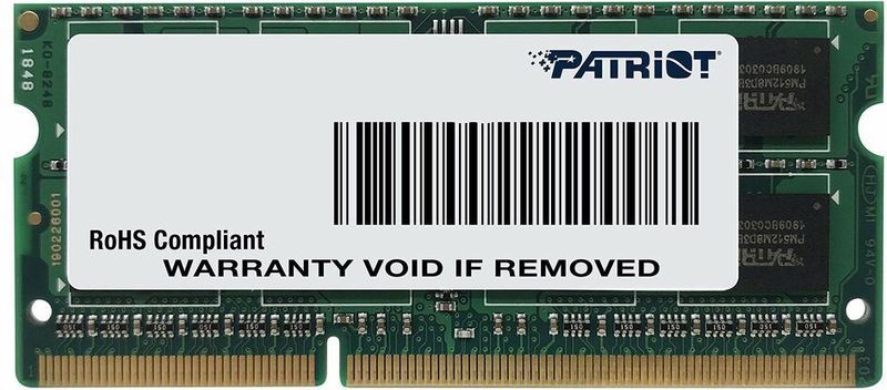 Patriot - PC3-12800 - Geheugenmodule - 4GB - DDR3 RAM - SO-DIMM 204-PIN