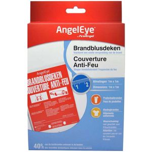 AngelEye Brandblusdeken FB100-AE-BNLR - 1 x 1 meter - Ideaal voor prullenbak- en kledingbranden