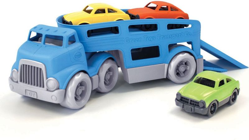 Green Toys vrachtwagen met 3 auto's