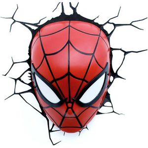 3DLightFX Spiderman Face Light - Wandlamp binnen - Lamp Kinderkamer - Draadloos