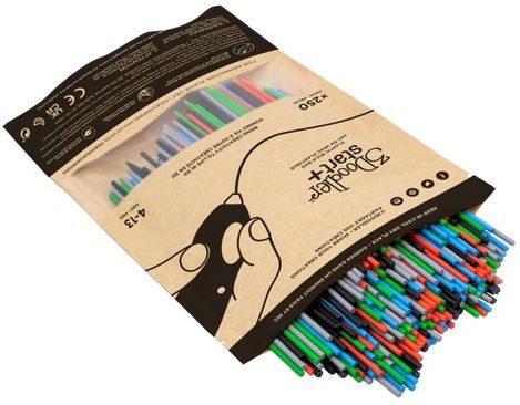 3Doodler Primary Pow Mixed Bag 250 Composteerbaar plastic Blauw, Groen, Grijs, Rood 1 g