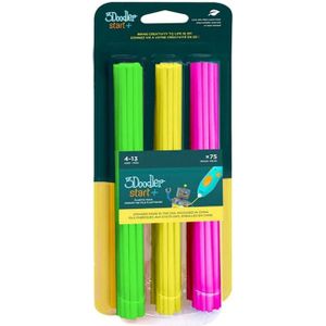 3Doodler Start 3DS-ECO-MIX4-75 3D-printmateriaal Composteerbaar plastic Groen, Roze, Geel 1 g