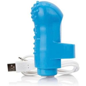 Screaming'o Doigt Vibrant Bleu 10 Vitesses Rechargeable USB