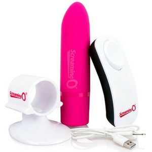 The Screaming O Charged Positive Bullet Vibrator Remote Control - Roze