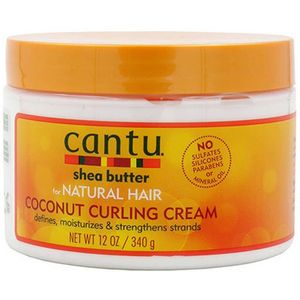 Cantu Sheaboter voor natuurlijk haar, kokoskrullencrème, 340 gram (verpakking kan variëren)