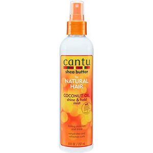 Cantu Sheaboter voor Natuurlijk Haar Kokosolie Glans en Fixatie Spray 237 ml