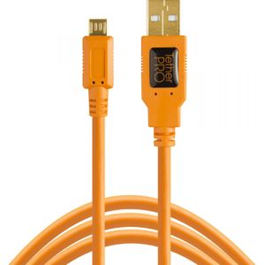 Tether Tools TetherPro USB-2.0 A Male to Micro-B 5-pin - Oranje