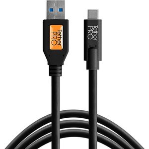 Tether Tools TetherPro USB 3.0 to USB-C 4,6m zwart