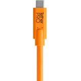Tether Tools CUC2415-ORG, 4,6 m, USB C, Mini-USB B, USB 2.0, 480 Mbit/s, Orange