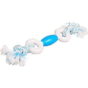 Flamingo - Hondenspeelgoed Dental Toy Halter - Blauw - 6.5 x 5 x 40 cm