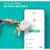 Tile Mate (2022) Bluetooth-itemzoeker, 1 pakket, zoekbereik van 60 m, werkt met Alexa en Google Home, compatibel met iOS en Android, vind je sleutels, afstandsbedieningen en meer, wit