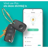 Tile Pro (2022) Bluetooth Item Finder, Pack van 1, 120 m zoekbereik, werkt met Alexa en Google Smart Home, compatibel met iOS en Android, Vind uw sleutels, afstandsbedieningen en meer, zwart