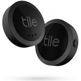 Tile Sticker (2022) set van 2 Bluetooth-artikelzoekers, bereik 45 m, compatibel met Alexa, Google Smart Home, iOS en Android, zwart