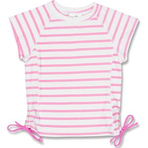 Snapper Rock UV-shirt met korte mouwen (Pink/White Stripe) 152/158 (11 - 12 jaar)