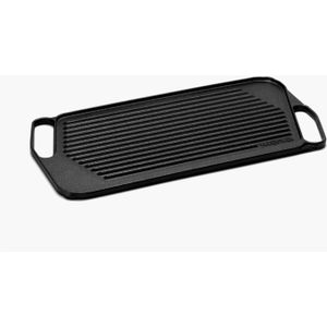 Swiss Haus® BPG47B Grillplaat Inductie - 29 X 47 Cm - PFAS Vrij Grillpan Inductie Voor Alle Warmtebronnen Grill Pan Plancha Met Sapphire Antiaanbaklaag Zwart