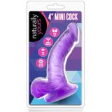 Mini dildo 10 cm met zuignap Naturally Yours - - Blauw