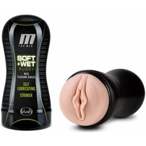 Blush M For Men Soft and Wet Pussy flesh masturbator Green 17,8 cm