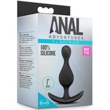 Anal Adventures Platinum - Wave Anaal Plug - Zwart