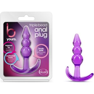 Blush Buttplug B YOURS TRIPLE BEAD ANAL PLUG Paars