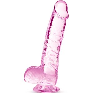 NATURALLY YOURS 6"" CRYSTALLINE DILDO ROSE