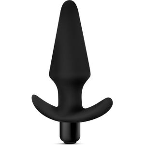 Blush Buttplug Anal Adventures Platinum Silicone Vibrating Plug Black Zwart
