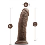 DR. SKIN SILICONE DR. SHEPHERD 8 INCH DILDO WITH SUCTION CUP CHOCOLATE