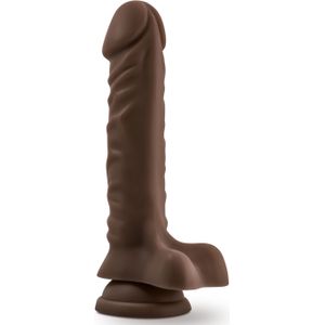 Blush Dildo Love Toy Dr. Skin Plus 9 Inch Posable Dildo With Balls Chocolate Bruin