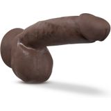 Blush Dildo Love Toy Dr. Skin Plus 8 Inch Thick Poseable Dildo With Squeezable Balls Chocolate Bruin
