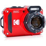 Kodak Waterproof PixPro WPZ2 rood 4x zoom, WiFi + extra accu + 16GB geheugenkaart