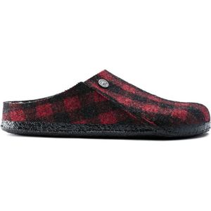 BIRKENSTOCK Zermatt Shearling Lined Narrow Slipper - Women's Plaid Red/Natural Wool Shearling, 41.0