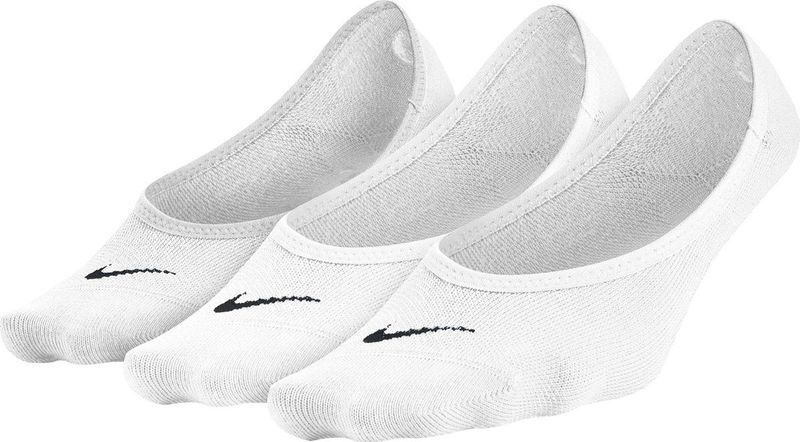 Nike Everyday Witte Damessokken - 3 Paar Lichtgewicht Footies