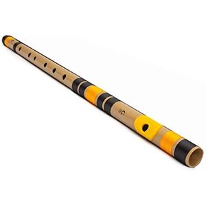 Factory-Tuned 440 Hz Indian G Bass 26 Inch (65 cm) Indian Bansuri Transverse Fluit. Mooi professioneel geluid.