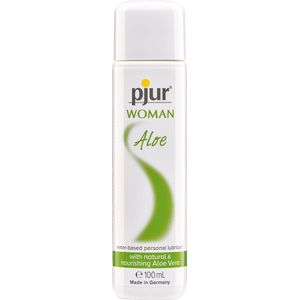 pjur WOMAN Aloe - Glijmiddel op waterbasis met aloÃ« vera - voor de gevoelige huid - meer plezier en verzorging tijdens seks (100ml)