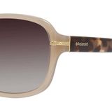 Polaroid vlinder dames beige havana bruine gradiënt gepolariseerde zonnebril | Sunglasses