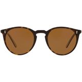 Oliver Peoples, Malley Sun Zonnebril in Horn/Brown Bruin, Heren, Maat:48 MM