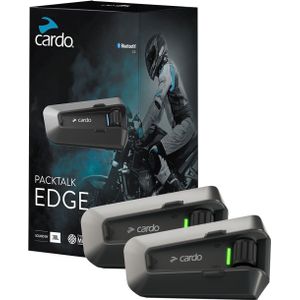 Cardo PACKTALK EDGE Bluetooth-communicatiesysteem voor motorfietsen Headset-intercom - Dual Pack