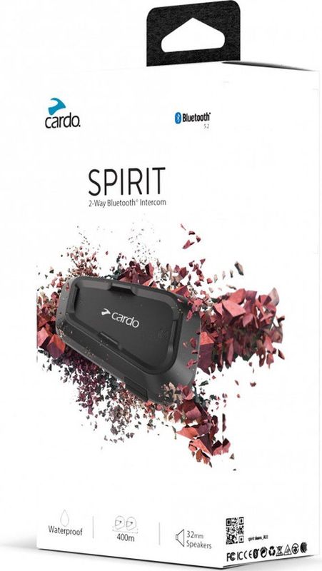 Cardo - Spirit Single - Bluetooth Communicatiesysteem - Bluetooth 5.2 - Waterdicht