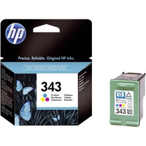 HP 343 Tri-color Original Ink Cartridge inktcartridge 1 stuk(s) Origineel Normaal rendement Cyaan, Magenta, Geel