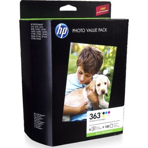 HP 363 6-pack Multipack (MHD transportschade aug-16) zwart en kleur (Q7966EE) - Inktcartridge - Origineel