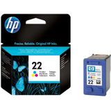 HP 22 Tri-color Original Ink Cartridge inktcartridge 1 stuk(s) Origineel Normaal rendement Cyaan, Magenta, Geel
