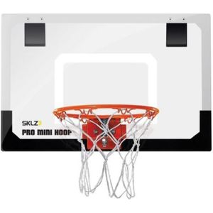 SKLZ Pro Mini Hoop - Indoor Basketbal Set - Inclusief 13 cm Mini Hoop Basketbal en 23 cm ""Break-Away"" Pro-Grade Ring met Stalen Veer - Basketbalbord - Schuim Gevoerde Kant op de Deur - Basket