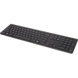 Matias FK416PCBTL Draadloos verlicht slank toetsenbord met numeriek toetsenbord en synchronisatie met 4 apparaten - compatibel met Windows-pc (zwart)