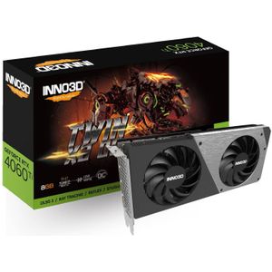 INNO3D GeForce RTX 4060 Ti 8GB Twin X2 - Videokaart - 8GB GDDR6X - PCIe 4.0 - 1 x HDMI - 3x DisplayPort