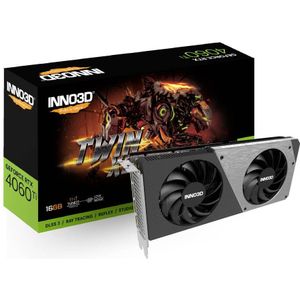 Inno3D GeForce RTX 4060 Ti 16GB TWIN X2 - Videokaart - 8GB GDDR6 PCIe 4.0 - 1 x HDMI - 3x DisplayPort