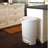 Prullenbak Simplehuman Half Rond Wit 50L