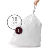 Vuilniszakken met trekband 18 liter | Simplehuman code L | 20 stuks