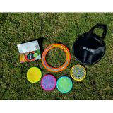 Waboba Backnine, Nomadische Disc Golf/Frisbee Gooien Vliegend Doelspel, Draagbare Outdoor Tuin Strand Set met 4 Wingman Discs, 1 Ring, Score Card & Draagtas, One Size - 285 x 285 x 5 mm