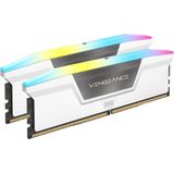 Corsair VENGEANCE RGB DDR5 32 GB (2 x 16 GB) 5600 MHz C36 geoptimaliseerd Intel desktopgeheugen (dynamische RGB-verlichting tien Sony, aangepaste XMP 3.0-profielen, strakke reactietijden) wit