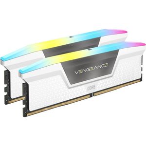 Corsair VENGEANCE RGB DDR5 32 GB (2 x 16 GB) 5600 MHz C36 geoptimaliseerd Intel desktopgeheugen (dynamische RGB-verlichting tien Sony, aangepaste XMP 3.0-profielen, strakke reactietijden) wit