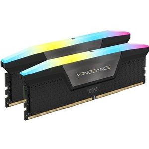 Corsair VENGEANCE RGB DDR5 32GB (2x16GB) 5600MHz C40 Intel Geoptimaliseerd Desktopgeheugen (Dynamische Tienzonige RGB-Verlichting, Aangepaste XMP 3.0-Profielen, Strakke Reactietijden) Zwart